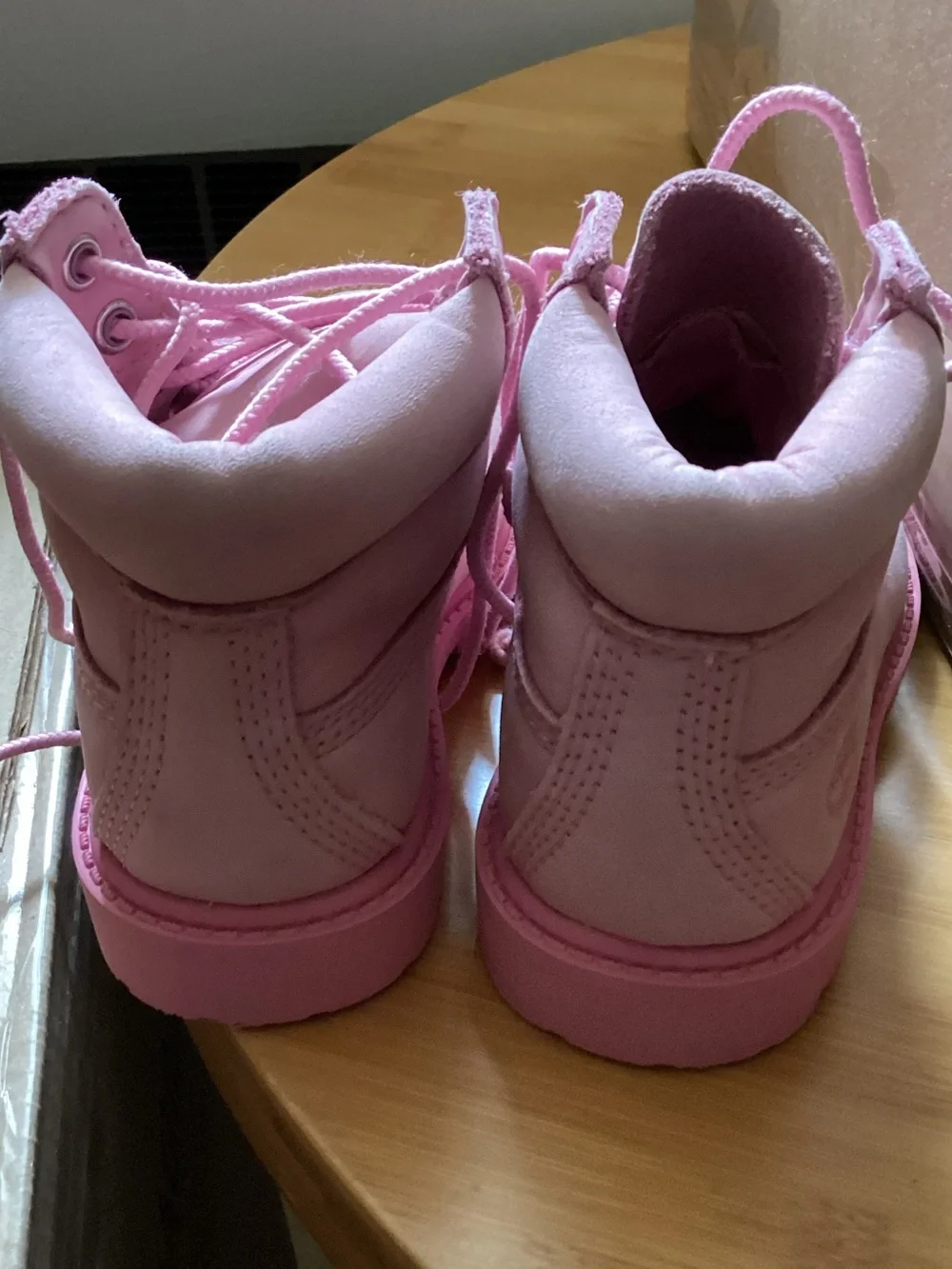 Timberland Kids Pink Lace-Up Boots size 8 #S1